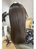 ロング×王道グレージュ