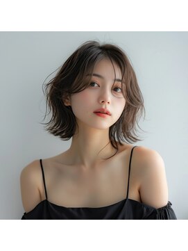 ネオヘアー 東三国(Neo hair) 大人可愛い外ハネ切りっぱなしボブ