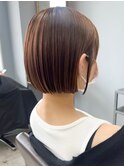 黒髪ボブルフネビージュ小顔ワンレン