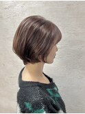 くびレイヤーエモージュ似合わせショートカット透明感カラー
