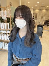 ルーム 郡山店(ROOM) ピアスカラーラベンダー×グレージュ◎