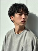 韓国マッシュスペインカールスパイキーショートブルーブラック