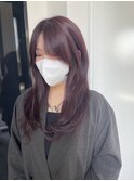 ハッシュカット×ワインレッド