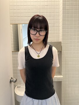 オムズポカ 栄矢場町店(OM's poka) 切りっぱなしボブ/チェリーブラウン