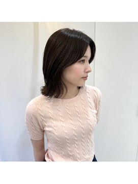 アイユー(ii+U) 韓国ヘア　レイヤーカット  ブラウングレージュ