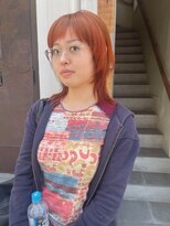 カンナ オーガニック ヘアデザイン(CANNA ORGANIC & HAIR DESIGN)&nbsp;少しムラのあるオレンジレイヤーヘア