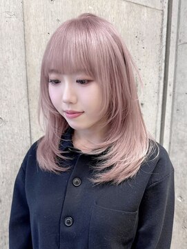 サンク 原宿 表参道(cinq) ★ブリーチカラーハイトーンカラーミルクティーベージュブリーチ