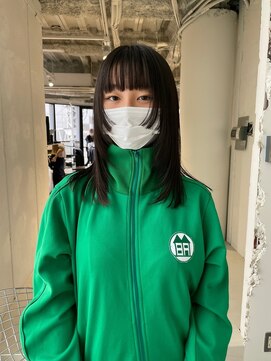 グレージュショート裾カラーベリーショートラベンダーグレージュ