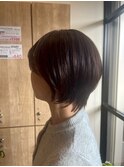 暖色カラー×大人ショート