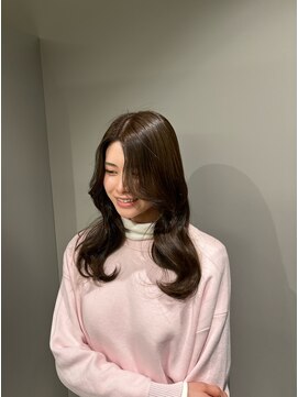 イオエ 西梅田(ioe) ブリーチなしカラー／髪質改善/ミルクティーベージュ/小顔へア