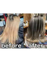 ラル(Lull)&nbsp;グレージュバレイヤージュ/髪質改善/活性酸素除去/個室美容室