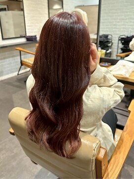 ヘアリゾート粋 ティガ 池袋店(tiga) 艶髪ウェーブ/ローズブラウン/レイヤーカット/髪質改善