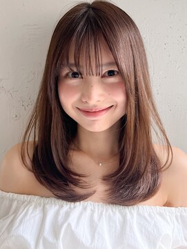 キリ 表参道(kyli) ワンホンレイヤー薄めバングダークブルー20代30代40代◎前髪