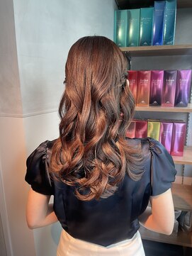シャルムバイケンジ(Charm.by KENJE) 【ハーフアップ】結婚式銀座お団子カチモリタイトヘアセット