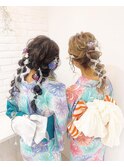 浴衣・双子コーデ