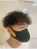 波巻きパーマ マッシュスタイル