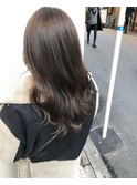 マロンブラウン_マロンベージュ Aラインボブ かきあげ
