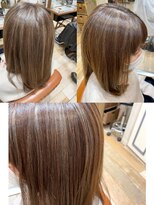 ネオリーブエム(Neolive em;)&nbsp;透明感グレージュ☆ブリーチハイライト☆