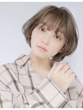 ガリカ(Gallica kinshicho) 『 ベージュ ×  透け感 』ふんわりボブ シースルーバング☆