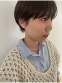 大人可愛い 丸みショート ショートボブ  地毛風アースカラー