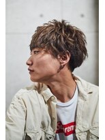 クレスト 近江八幡店(CREST)&nbsp;マッシュツーブロックメンズパーママッシュウルフメンズカット