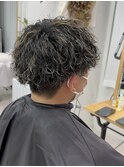 波巻きパーマ×ハイライトメッシュ