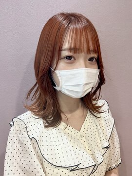 ポイントファイブバイソレイユ 小松店.5 by SOLEIL) 【 レイヤーカット 】【 韓国風 】【オレンジブラウン】