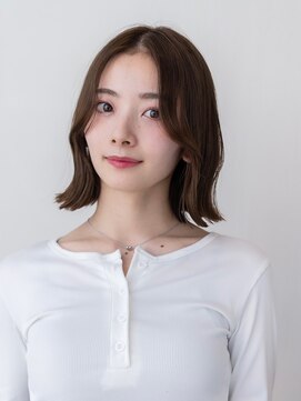 ハバナ 渋谷(HAVANA) 20代30代大人かわいい斜めバングデザインカラーシルキーベージュ