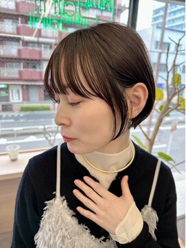 リミエ(RIMIE) #ボブ#丸みボブ#ラベンダーグレー#質感再整