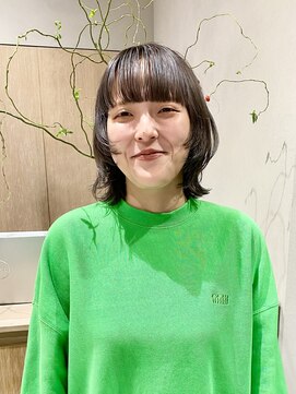 フェンヘアーアイス 中目黒(Fen.hair ici) 大人可愛いふんわりカールミストバング外国人風カラーブリーチ