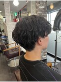 波巻きスパイラルセンターパートサイドパート韓国風マッシュ