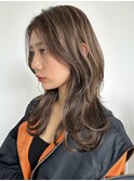 ハイライトカラーグレージュベージュケアブリーチダブルカラー