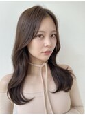 韓国風ヘア/くびれヘア/艶髪/シアーグレージュNS-35