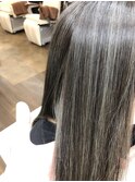縮毛+ハイライトカラー
