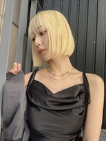 ロンドプロフィール 浦和(Lond profil) イメチェン ボブ 外ハネボブ 美髪 ホワイトブロンド 韓国