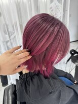 エクラヘア(ECLAT HAIR)&nbsp;くびれボブ×ピンクグラデーション