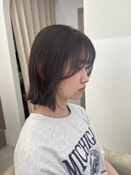 ネモネ バイ ミリー 梅田茶屋町(nemone by milly) ダークアッシュカラー×ボブ