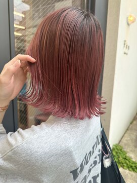 フェンヘアーアイス 中目黒(Fen.hair ici) 透明感カラーダブルカラーブリーチピンクレッド