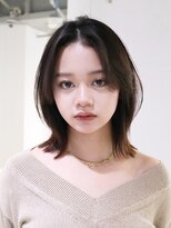 シオン(shion)&nbsp;ミディアムくびれヘアおくれ毛前髪カット美髪_ba549081