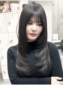 韓国レイヤーカット/ブリーチ/レイヤーカット/ハッシュカット