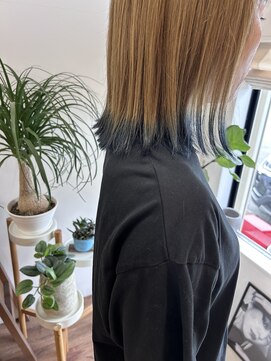 リアン ヘア ライム 豊橋(lien.hair rhyme) エンドカラー 大人かき上げワンレングスボブ  20代30代40代◎