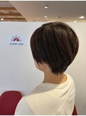 ナチュラルショート,明るい白髪染め,ショートカット【草加】