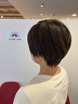 アズールサン 草加西口店(azule-sun) ナチュラルショート,明るい白髪染め,ショートカット【草加】