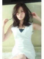 ソア 武蔵小杉(SOAR) ひし形小顔耳かけ大人かわいいくせ毛風グラマラスふわミディ