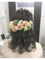 ヘアアンドケア エジェリラボ(hair&care egerie lab)&nbsp;【egerie lab.】ハーフアップ×お花アレンジ☆