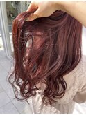 【わだロング】暖色系カラー冬カラー前髪パッツン加工なし