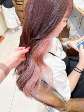 ネオリーブアイム 横浜西口店(Neolive aim) シアピンク×チェリーピンクインナーカラー【横浜】k