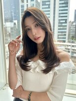 バイオレット 栄店(Violet) 内巻きレイヤーロングレイヤーオリーブベージュブリーチなし
