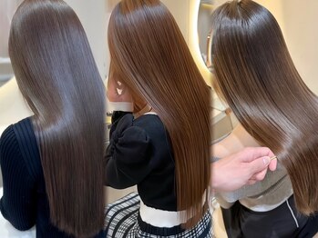 ロンドローズ 名古屋(Lond damaskRose)の写真/[究極の髪質改善シルキーエステ¥18500]クセやうねりを抑えてボリュームダウン［名駅/髪質改善/韓国/前髪］
