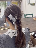 結婚式参列に♪/お呼ばれヘア/おとなっぽヘア/ゆるふあ/ロング